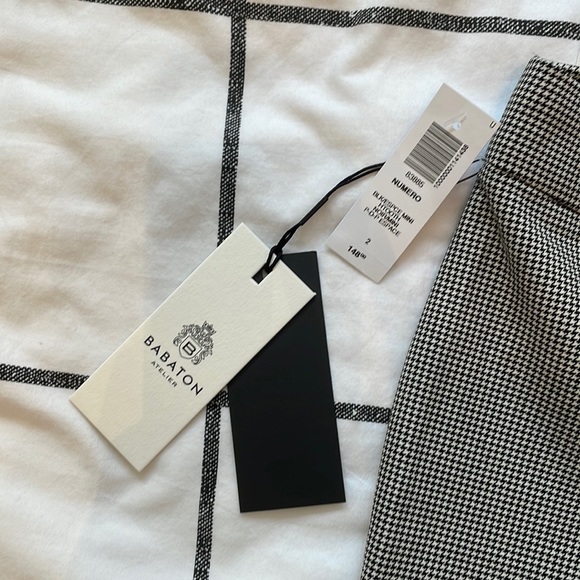Aritzia Babaton Numero Pant in Black/Escape Mini Houndstooth, Size 2 - Picture 4 of 8